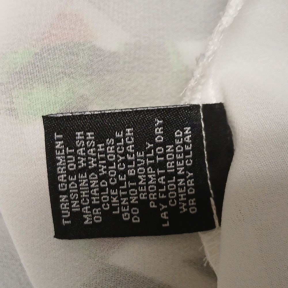 Zac & Rachel White Black Tropical PrintSleeveless Tank Top Size L NWOT - Picture 9 of 9